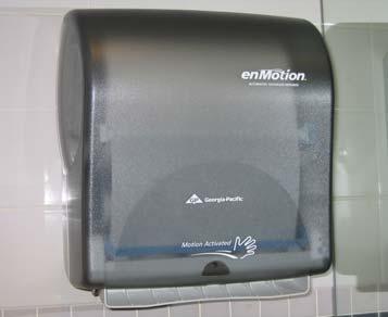 These devices help reduce the spread of germs while reducing waste,