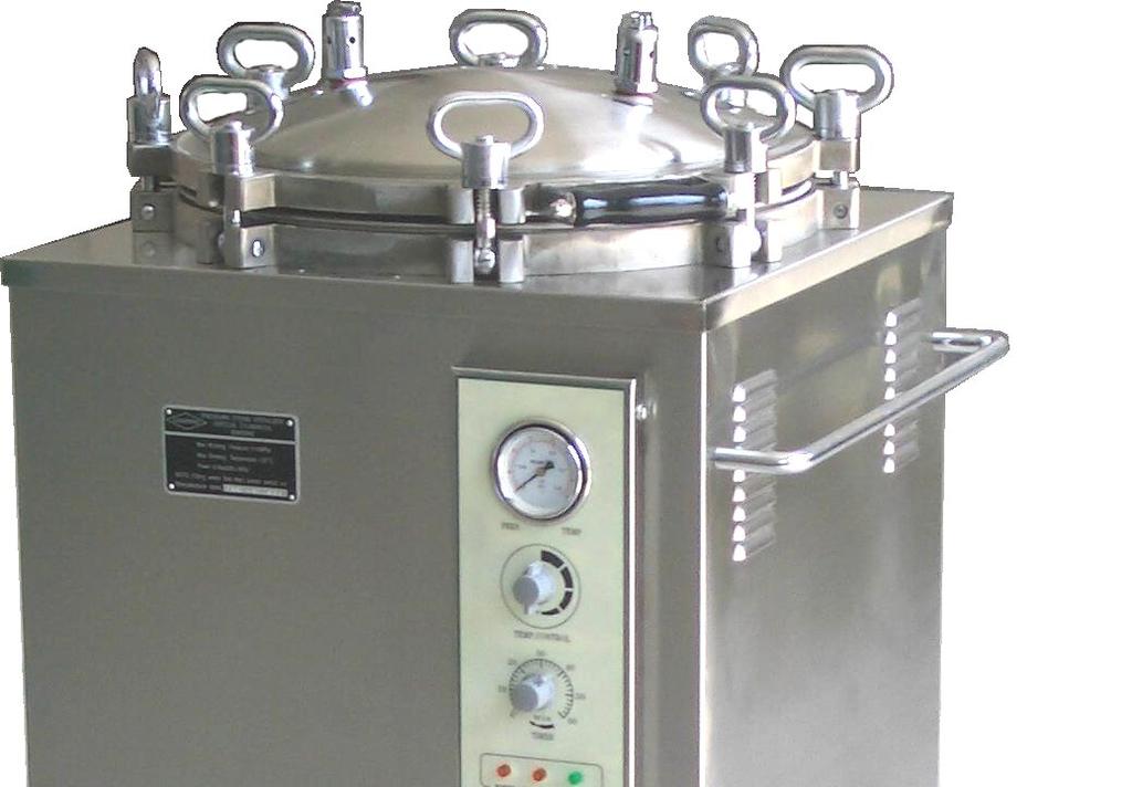 VERTICAL STEAM STERILIZER- (Fully Automatic Model) Model : VAF35L, VAF50L, VAF75L, VAF100L Remarks : Hand round Automatic, Digital display, Disconnect air