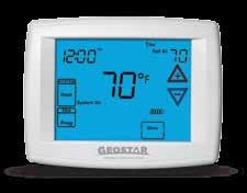 PROGRAMMABLE THERMOSTAT W03 THERMOSTAT with Touch Screen Display A large touch screen display makes this thermostat easy to read and control.