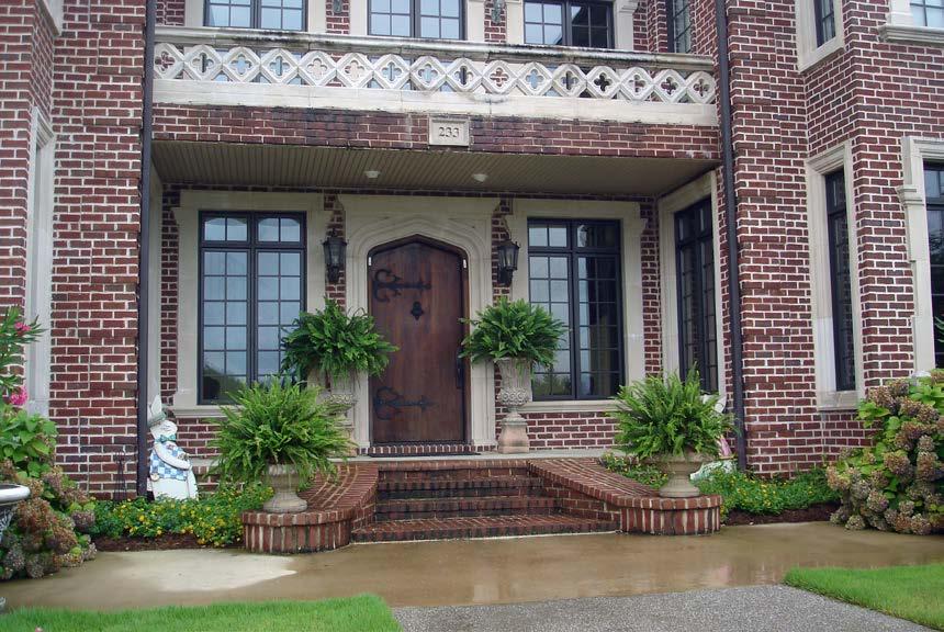 Figure 6. This homeowner used a beautiful stained glass door to accent the entry.
