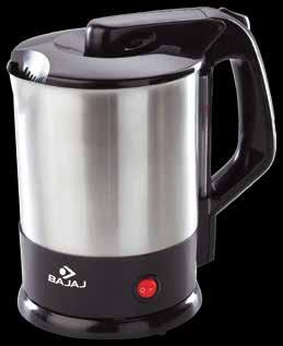 TMX 3 Tea Maker Black colour SS body Multi-function with dual heating element for boiling and brewing Dry boil safe