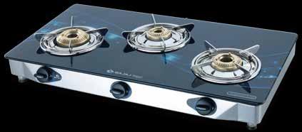 NEW Majesty Jewel Wave 3 burner cook top Toughened glass with digital color print With SS pan support Aluminum pressure die cast mixing tube to