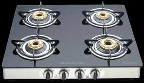 CGX 4 Glass Body 4 burner system Matt finish stainless steel body with toughened glass top Aluminum pressure die cast mixing