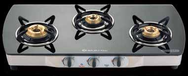 nozzle CGX 9 Glass Body 3 burner system Extra wide body Toughened glass top with jumbo burner Aluminum pressure die cast