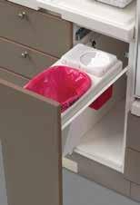 The utility glove holder provides a convenient location for operators to store and retrieve utility gloves.