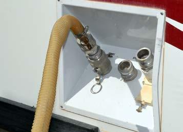 Remote Station Pumpout See HELP PRESERVE in your Nautical Notes for locations of Remote Pumpouts. Unscrew WASTE cap. Place end of hose into opening. Work the hand lever to pump.