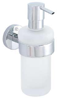 141 x 66 x 66mm Liquid soap dispenser With brass bottle - 200ml.