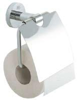 roll. 156 x 60 x 93mm 779210 Chrome VARUNA 6 Toilet brush set Glass