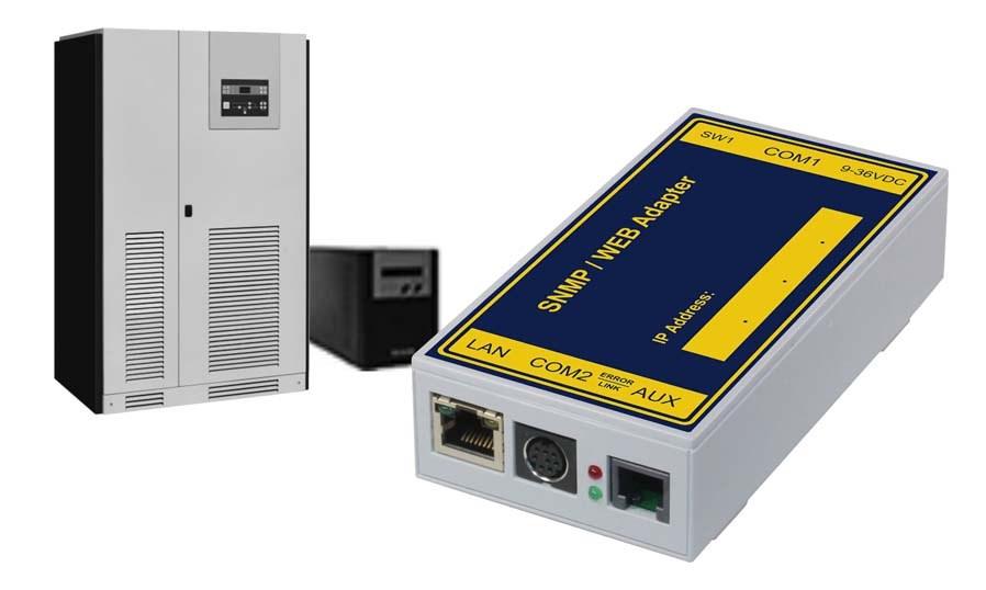 other environmental security and power devices A product range from a UPS SNMP adapter module with a slot card or external box to a fully enabled