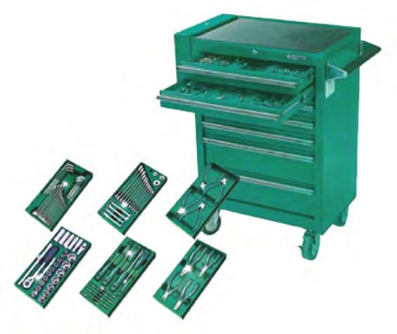 Set 3pc Screwdriver 9507-7 Drawer Tool Trolley 0990 - Tray Set 66pc /4"Dr. Socket (Metric) 09902 - Tray Set 33pc 3/8"Dr.