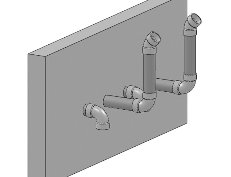 Direct Vent Installation of Vent/Air Piping Direct Vent - Multiple Appliance Installation - Sidewall 1.