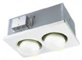 250-watt R40/BR40 size infrared bulbs (not included) Attractive, white polymeric grilles Compact steel housings Adjustable