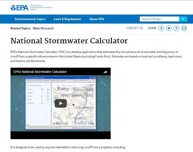 National Stormwater Calculator Website http://www2.