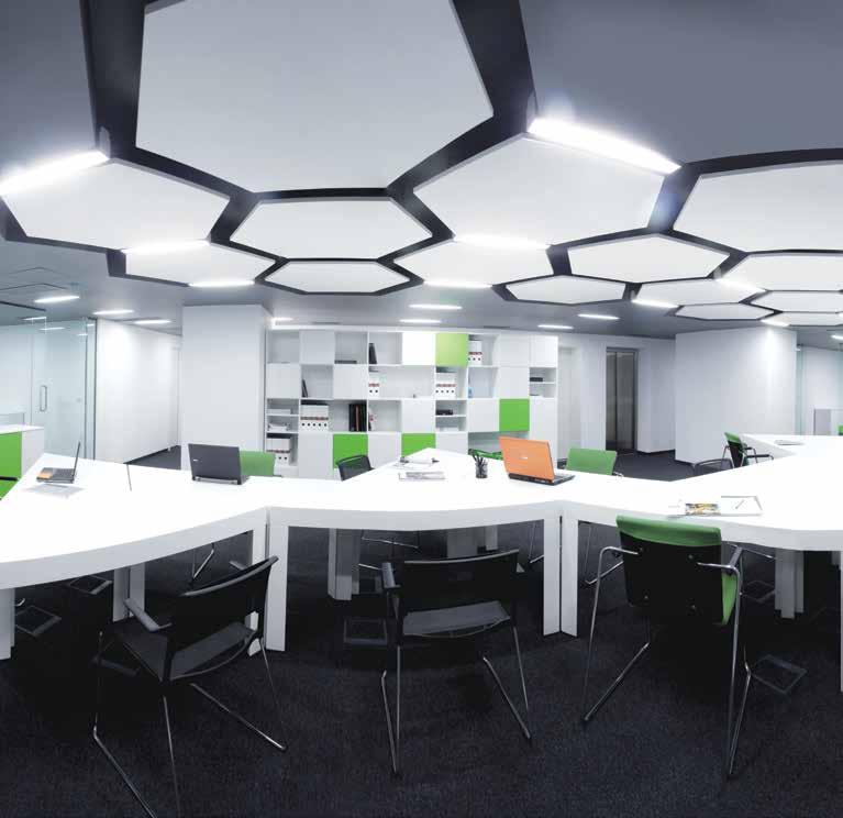 Commercial Lighting, design and acoustics are three of the most crucial challenges facing modern office designers.