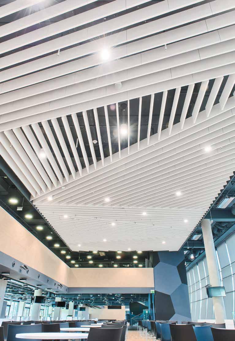 OPTIMA Baffles Frameless mineral baffles for economy and performance Our engineered mineral baffles which comprises 80% recycled content, is available off-the-shelf in standard white (with up to 87%