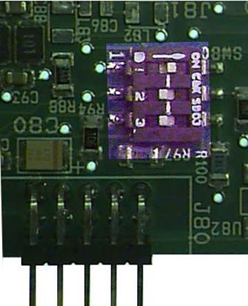 When using the sensor boards 5416 or 5447, an on-board DIP switch must also be configured.