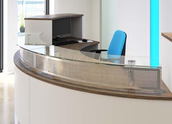 X-Range recepti A very wide range of shapes, sizes and configurations can X-Range reception desks be created from an extensive palette of modular