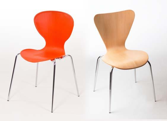 Seat and back shells are available in a choice of seven colours.