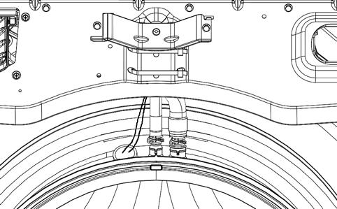 Loosen the 1/4 gasket clamp screw until the tub gasket can be pulled off. Drain Holes Location: See Tub Gasket Location on page 37.