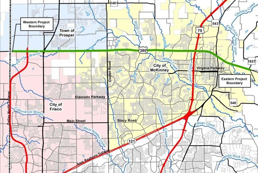 TxDOT US 380 Feasibility Study PROJECT GOALS: Maintaining and Improving Connectivity and Accessibility Minimizing Congestion Improving Intersection Operations Reducing Travel Time Providing Access to