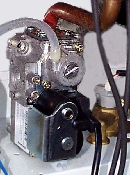 it will be necessary to isolate and drain either or both the central heating or domestic hot water circuits of the boiler. The cold water mains inlet is isolated at the inlet cock. The D.H.W.