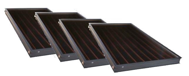 3830 SolarSet4d - 4 pieces of flat All-copper absorber with highly selective FlatWing ETA + surface,