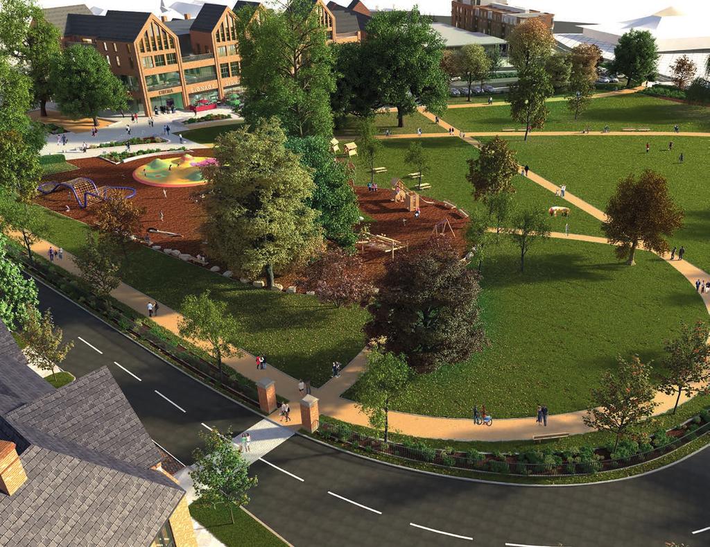 the town is not just about shopping dequate parking for shoppers, new residents and visitors WELLINGTON ROAD OUR PROPOSALS Public Spaces A fantastic town centre park with large open spaces