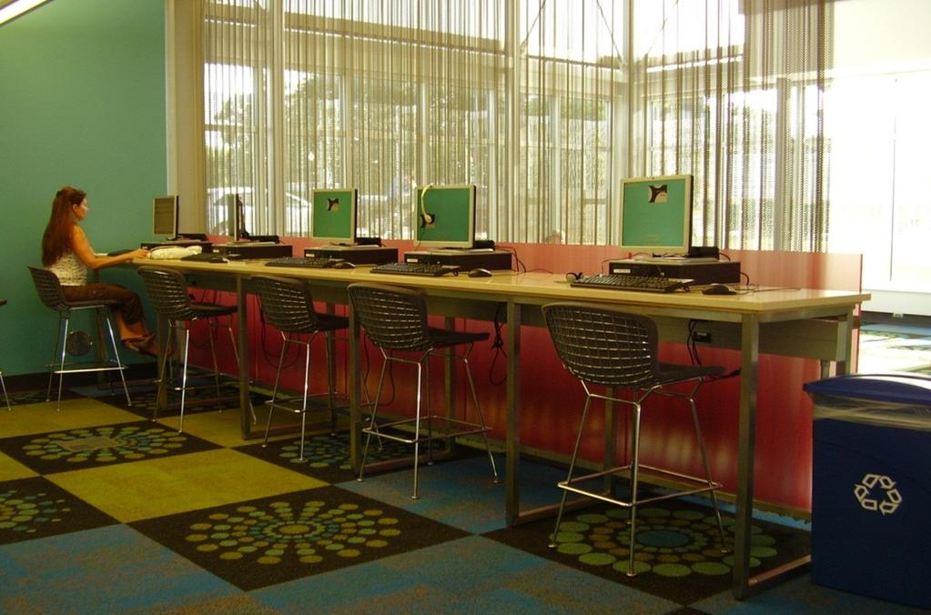 Plymouth Library Features to see: Teen area with technology