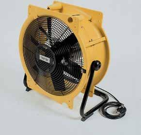 RECIRCULATION FANS TTV FEATURES Easily portable. Easily stackable. Shock proof synthetic fan housing. Double-sided grille according to CE-standard. Isolation class F, IP 65. With cable and plug.