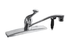 with over Plate and Integral Sprayer KD12-2210-TE1 Kitchen Faucet with over Plate, Side Sprayer and Soap Dispenser KD12-2810-TE1 ast 4 (102mm) spout Stainless steel ball type valve 1/2 NPSM inlets on