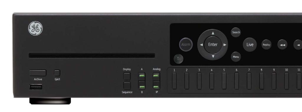 SymSafe and SymSafe Pro Standard Features Real-time MPEG-4 recording up to 18 channels at 2CIF Hybrid DVR with 2 IP streams and 2 audio inputs (SymSafe Pro only) Unique light bar alarm indicator