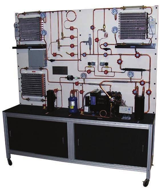 REFRIGERATION TRAINERS MODEL TU-105 COMMERCIAL REFRIGERATION This commercial refrigeration trainer is an advanced unit used to train students in commercial refrigeration and air conditioning systems.