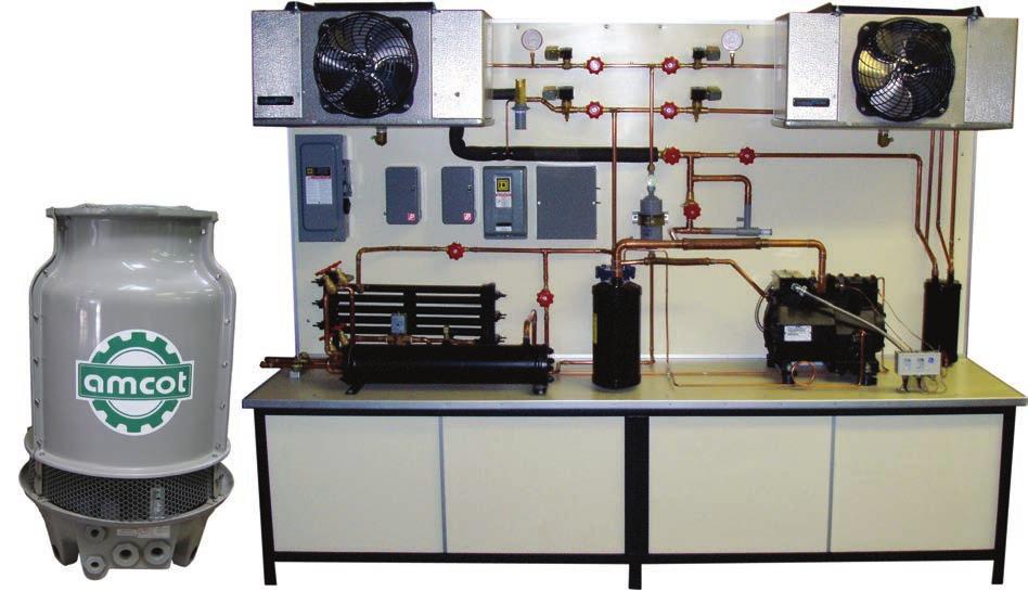REFRIGERATION TRAINERS MODEL TU-155 INDUSTRIAL REFRIGERATION This trainer enables students to learn principles of commercial and industrial refrigeration systems.