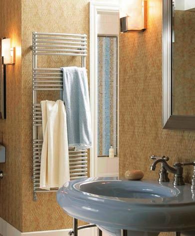 Towel radiators are also offered in self-contained 120 volt