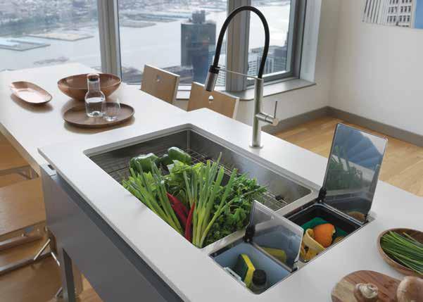 Kitchen Prep Fixtures From pro style faucets, to integrated cutting boards and