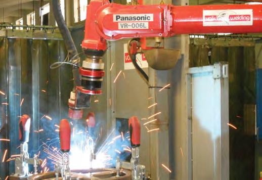 the part. The automated process that robotic welding brings to steel fabrication provides much higher consistency and repeatability of quality welds.