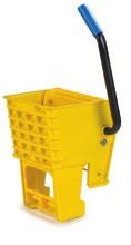 MOP BUCKETS & SIGNS Bucket & Wringer Combos Made of durable, corrosion resistant polyethylene Non-marking casters Available in 26 or 35 quart sizes Individual Side Press Wringer available fits