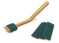EQUIPMENT CLEANING BRUSHES High Temp Fryer Brushes Made of stiff, PTFE bristles that withstand temperatures up to 500 F Saves time since equipment can be cleaned while hot Plastic handles stay cool