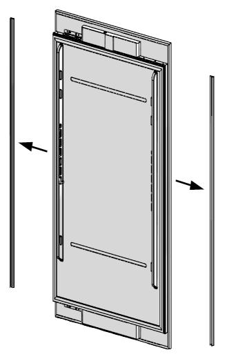 CHANGING THE DIRECTION OF THE FF DOOR Removing the FF clad door Set the hardness level of the hinge to "0".