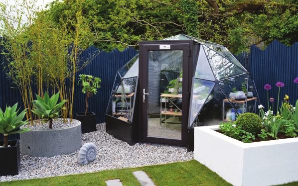SOLARDOME Pod Our smallest dome is a practical and spacious greenhouse, and is also a wonderful space to relax in