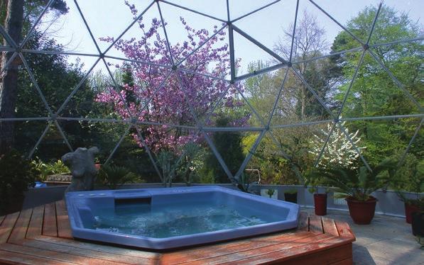 Spa and plunge pool cover Relax, stargaze and enjoy your spa all year round. A Solardome glasshouse provides the perfect cover for your plunge pool or spa.