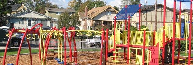 Park Play equipment at Sawyer Tot Lot Baltimore Park field Policy P 7.