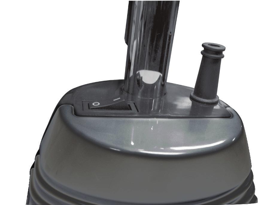 Make sure that the cord hooks on the handle are positioned to the back of the vacuum cleaner (Fig. 1). 2.
