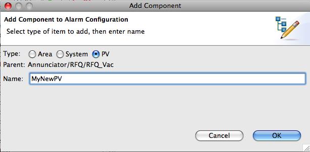 Add PV or Subsystem 1. Right-click on parent 2. Add 3.