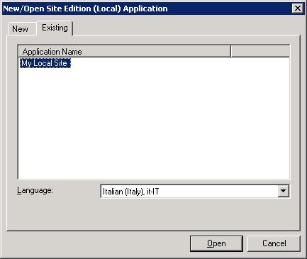 FactoryTalk Alarms and Events System Configuration Guide 4. In the Language list, select Italian (Italy), it-it and then click Open.