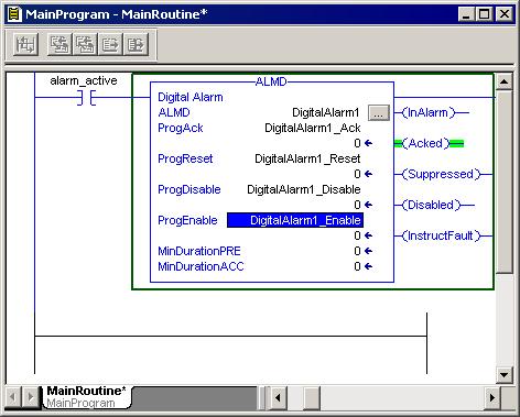 3 Define device-based alarms in Logix5000 controllers 4. Create tags for the ProgReset, ProgDisable, and ProgEnable operands.