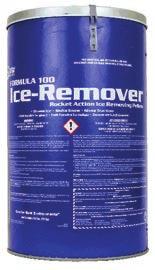 Grounds Care Formula 100 Ice Remover Exothermic Action Ice Remover Unlike rock salt, will work in temperatures below 0 F Begins working immediately, generating heat to melt the snow and ice Remains