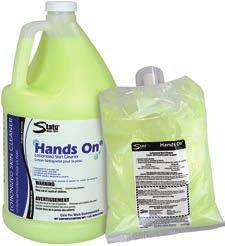 Hand Care Hands On Lotionized Skin Cleaner Liquid hand soap that effectively cleans hands of dirt and grime Contains lanolin and aloe to keep hands conditioned and moisturized Easily dispensed from