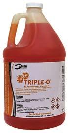Industrial Cleaners Triple-O Citrus All-Purpose Cleaner and Degreaser Triple action cleans, degreases and deodorizes Citrus oil emulsifies stubborn grease and provides a pleasant citrus fragrance Can