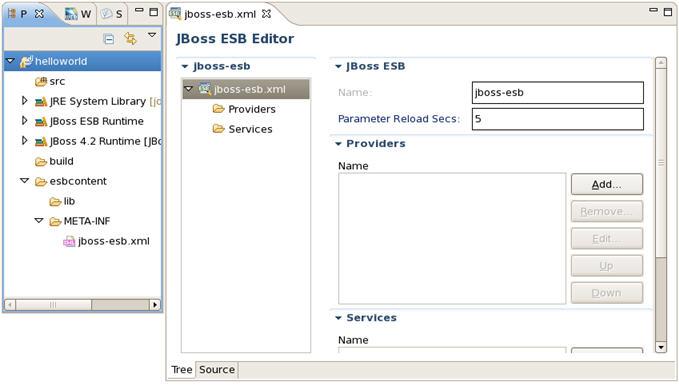 Chapter 2. ESB Support Figure 2.4. The generated ESB project structure 2.3.